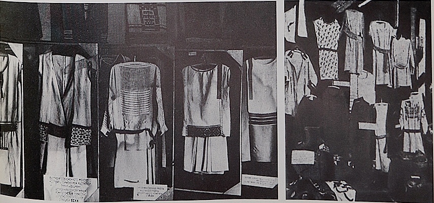shown at the exhibition of modern womans costume in Moscow in 1923