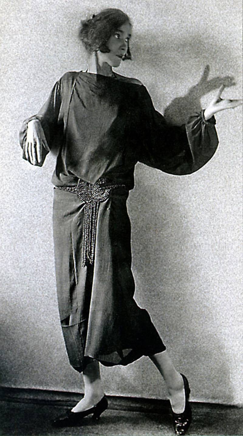 Вечернее платье, сделанное для актрисы Александры Хохловой, Мастерская Н. Ламановой, 1924 г.