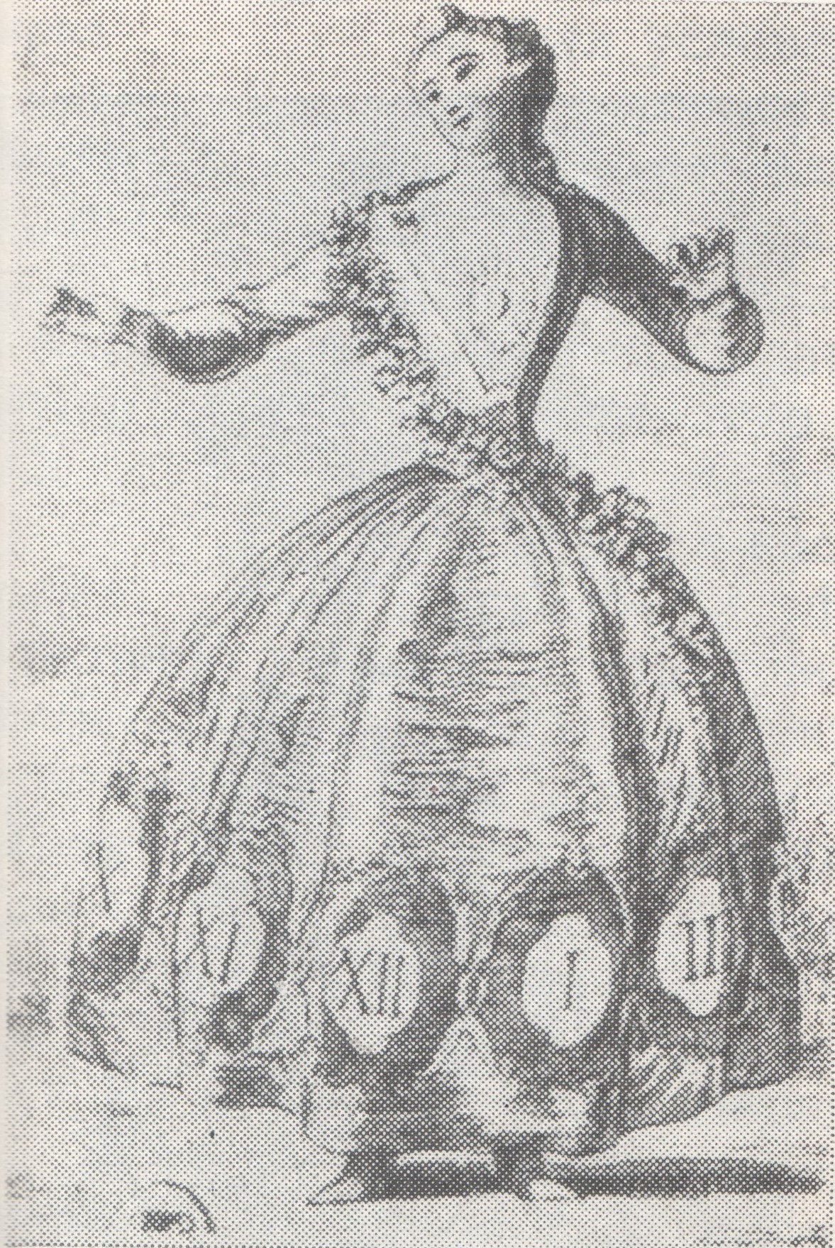 Клод Жилло. Эскиз костюма к балету «Четыре стихии». 1721
