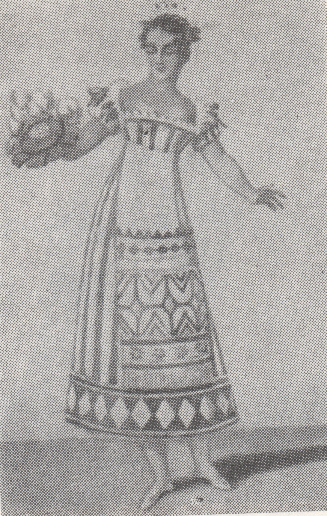 О. Гарнери. Эскиз костюма к балету «Клари». 1820