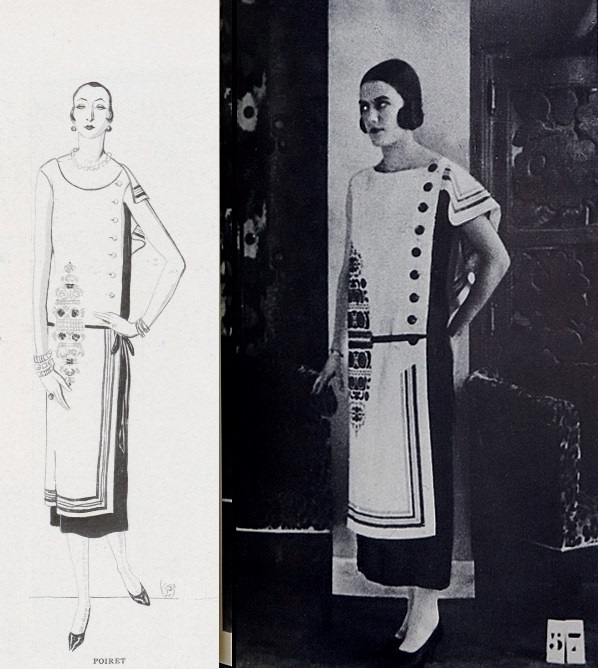 Эскиз и модель Поля Пуаре 1925 год