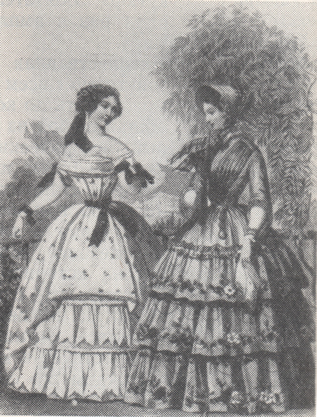 Рисунок из французского «Вестника моды». 40-е годы XIX века