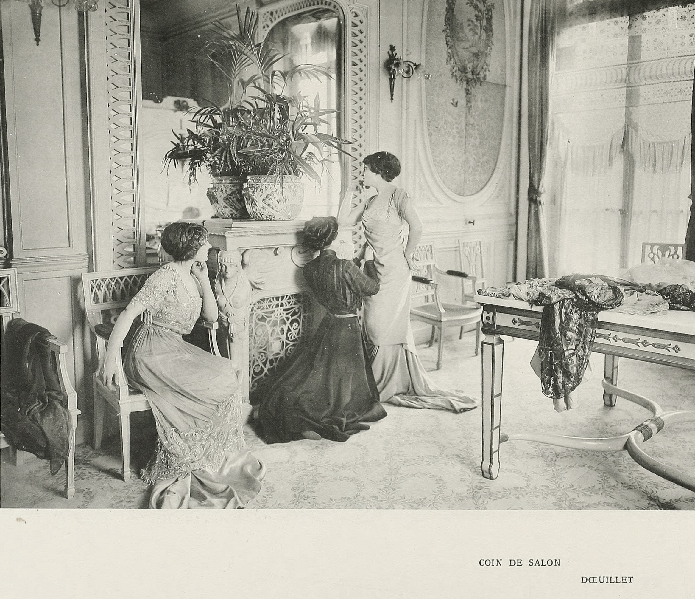 Изображение салона дома моды Жоржа Дойе, 1910 год